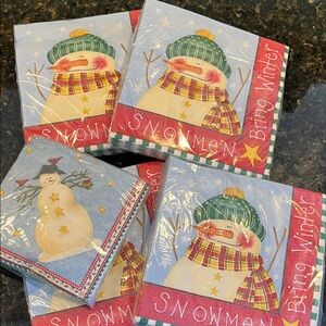 Snowman Winter Napkins - 5 packs